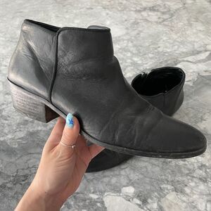 Sam Edelman Leather Heeled Ankle Boots 11